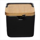 Ver imagem 1 de SALEIRO PORCELANA TAMPA BAMBU HAUSKRAFT ETILUX Preto