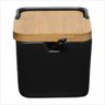 SALEIRO PORCELANA TAMPA BAMBU HAUSKRAFT ETILUX Preto - 1