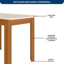 Ver imagem 5 de Conjunto Sala de Jantar Mesa Bellagio 108cm com 4 Cadeiras Lugano Yescasa Freijo UV/Off White
