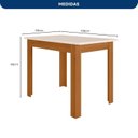 Ver imagem 3 de Conjunto Sala de Jantar Mesa Bellagio 108cm com 4 Cadeiras Lugano Yescasa Freijo UV/Off White