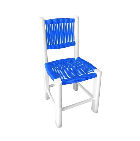 Conjunto Infantil Mesa de Madeira Com 2 Cadeiras Fio Azul - 2