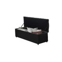 Ver imagem 3 de Calçadeira Baú Vitoria 138 cm Suede Preto