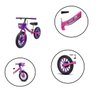 Bicicleta Aro 12 Infantil Equilíbrio Nathor Sem Pedal Bike Rosa - 2