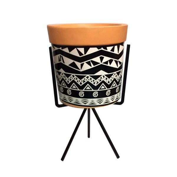 Kit 4 Vaso Cerâmica Decorativo Para Planta Suculenta 8,5x9cm - 6