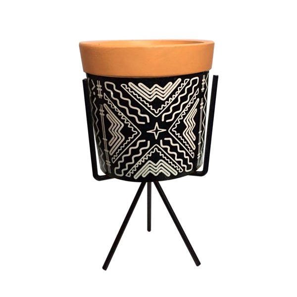 Kit 4 Vaso Cerâmica Decorativo Para Planta Suculenta 8,5x9cm - 4