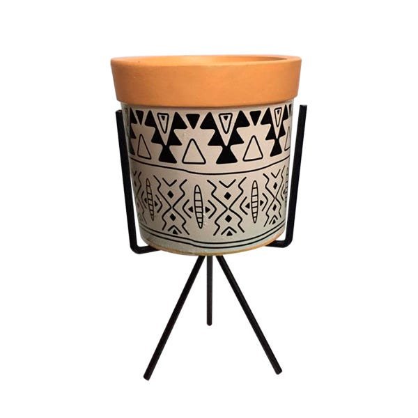 Kit 4 Vaso Cerâmica Decorativo Para Planta Suculenta 8,5x9cm - 5