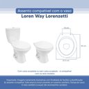 Ver imagem 3 de Tampa Vaso Sanitário Poliester Acrilico Loren Way Branco para Bacia Lorenzetti