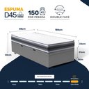 Ver imagem 6 de Cama Box Baú com Colchão de Espuma D45 Double Face Territory Hellen Solteiro 88cm