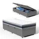 Ver imagem 4 de Cama Box Baú com Colchão de Espuma D45 Double Face Territory Hellen Solteiro 88cm