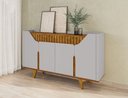 Ver imagem 2 de Aparador Buffet Tâmisa Off White/naturalle - Bechara Móveis