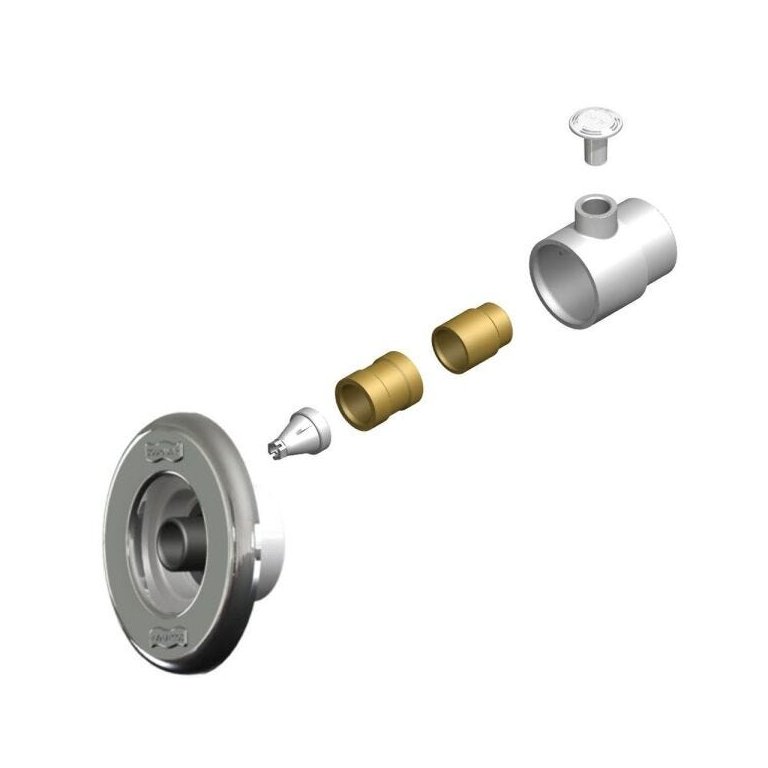 Dispositivo de Hidromassagem Abs/Inox Pratic 1,5´´ para Piscinas de Alvenaria (60 mm) - Sodramar