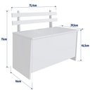 Ver imagem 5 de Caixa Porta Trecos 75cm com Assento Branco Cl001 Completa Móveis