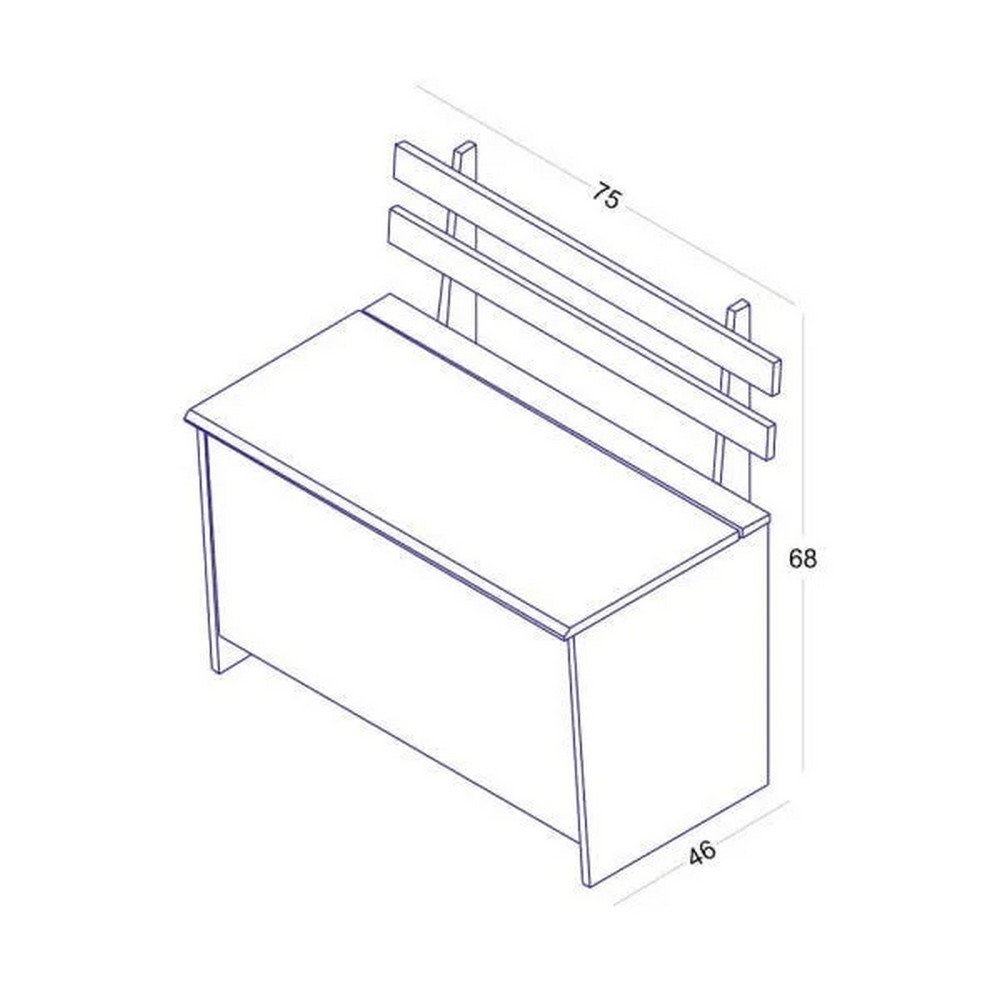 Caixa Porta Trecos 75cm com Assento Branco Cl001 Completa Móveis - 7