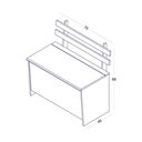 Ver imagem 7 de Caixa Porta Trecos 75cm com Assento Branco Cl001 Completa Móveis