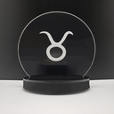 Ver imagem 1 de Luminária Abajur Mesa LED RGB Fonte Bivolt Decoração Horoscopo Signo Touro Clean