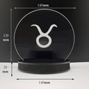 Ver imagem 2 de Luminária Abajur Mesa LED RGB Fonte Bivolt Decoração Horoscopo Signo Touro Clean