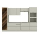 Ver imagem 1 de Cozinha Completa Fineze 7 Portas 8 Gavetas com Vidro 100% MDF Areia Hp - Henn