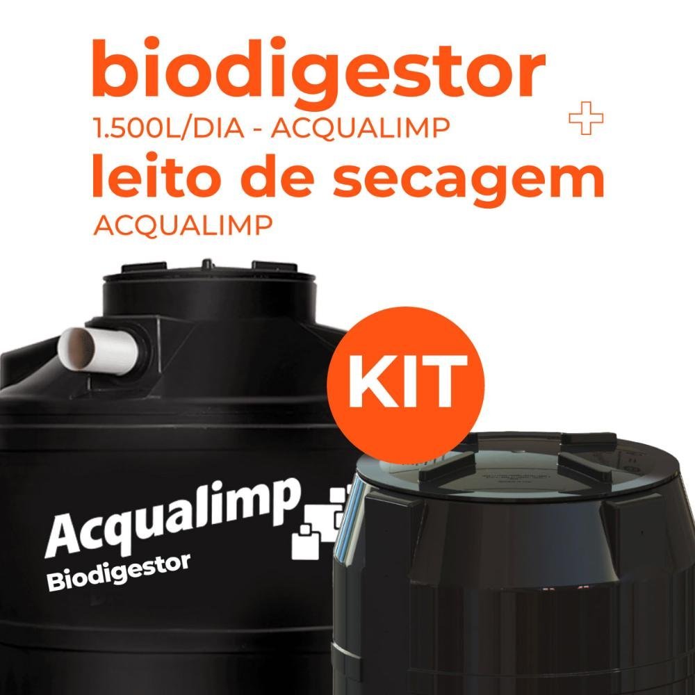Kit Fossa Séptica Biodigestor 1.500l/dia e Leito de Secagem Acqualimp - 2