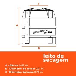 Kit Fossa Séptica Biodigestor 1.500l/dia e Leito de Secagem Acqualimp - 4
