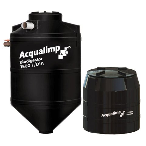 Kit Fossa Séptica Biodigestor 1.500l/dia e Leito de Secagem Acqualimp