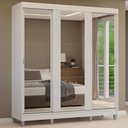 Ver imagem 2 de Guarda-Roupa Casal com Pés 3 Portas de Correr de Espelho Reno Madesa