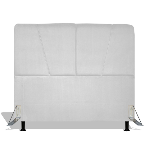 Cabeceira Estofada Topázio 195 cm Para Cama Box Quarto King Size Luxo MV Estofados Sintético