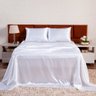 Jogo de Lençol Cetim Casal Branco 4 Peças Casa Dona - 3