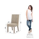Ver imagem 4 de Conjunto Mesa Adriana 200cm com Vidro 06 Cadeiras Anne Marrom/Nature/Off White/Bege/Creme