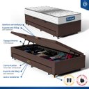 Ver imagem 5 de Cama Box Baú com Colchão de Molas Ensacadas Double Face Essence Probel + Auxiliar Solteiro 88cm