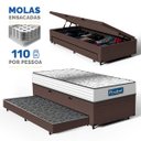 Ver imagem 2 de Cama Box Baú com Colchão de Molas Ensacadas Double Face Essence Probel + Auxiliar Solteiro 88cm