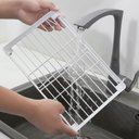 Ver imagem 4 de Prateleira Dobravel Armario Organizador Empilhavel Ajustavel Multifuncional Cozinha Pia Banheiro Mes