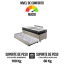 Ver mais imagens de Bicama Box Baú Solteiro com Colchão Gransleep Ecoflex Molas Verticoil Linho Bege 88x188