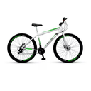 Ver imagem 1 de Bicicleta Aro 26 Aero 21 Marchas Velox Ello Bike Cor:branco/verde