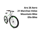 Ver imagem 4 de Bicicleta Aro 26 Aero 21 Marchas Velox Ello Bike Cor:branco/verde