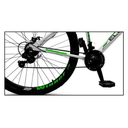 Ver imagem 3 de Bicicleta Aro 26 Aero 21 Marchas Velox Ello Bike Cor:branco/verde