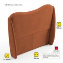 Ver imagem 4 de Cabeceira Orgânica para Cama Box Casal Padrão Luma 140cm Bouclê Terracota - Abmaza