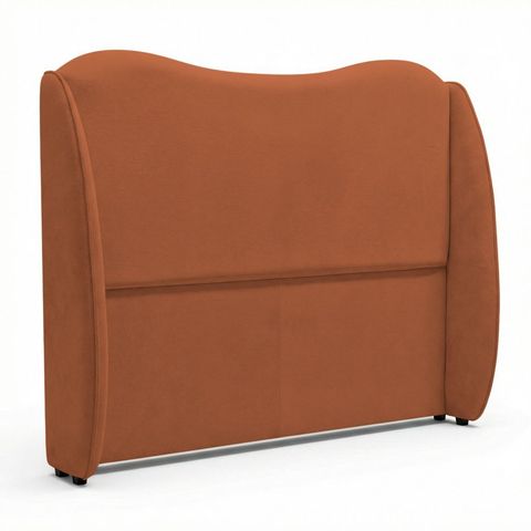 Cabeceira Orgânica para Cama Box Casal Padrão Luma 140cm Bouclê Terracota - Abmaza