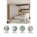 Ver imagem 6 de Quarto de Canto Casal com Guarda Roupa Aéreo e Cabeceira Paris Luciane Móveis