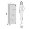 Armário para arquivos 4 Gavetas com chave 46cm WebOffice Cinza - 2
