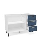 Ver imagem 4 de Balcão de Cozinha Amara 120x81cm com 3 Gavetas e 2 Portas Branco/Azul 250021