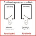 Ver imagem 4 de Porta Pivotante de Alumínio Branco com Puxador, Friso e Visor Linha Veneza:esquerda/ 210 X 120