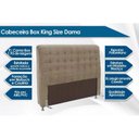 Ver imagem 2 de Cabeceira Cama Box Estofada King King Dama Suede Marrom Taupe - Simbal
