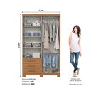 Ver imagem 3 de Guarda Roupa 04 Portas e 03 Gavetas Caju Da135 Cinamomo - Henn