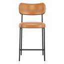 Ver imagem 3 de Kit 02 Banquetas Médias para Cozinha Lila Estofada com Encosto Couríssimo Whisky - Desk Design
