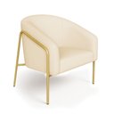 Ver imagem 5 de Poltrona Sala Industrial Alta Dourado Kit 2 Stella Linho D03 - D’Rossi
