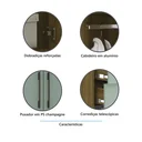 Ver imagem 3 de Guarda Roupa Modulado 101,5cm 3 Portas Paris Avelã/cinammon Luciane Móveis