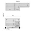 Ver imagem 4 de Cozinha Completa Amara 40250075 6 Portas 3 Gavetas 40250075 Branco - Politorno