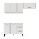 Ver imagem 2 de Cozinha Completa Amara 40250075 6 Portas 3 Gavetas 40250075 Branco - Politorno