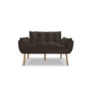 Ver imagem 1 de Namoradeira Decorativa Opala Suede:marrom