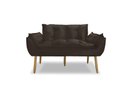Ver imagem 1 de Namoradeira Decorativa Opala Suede:marrom